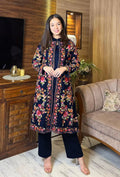 Heirloom Bloom Embroidered Silk Coat 3Piece Set