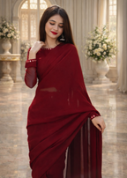 Mirror Chiffon Saree