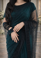 Velvet Shadow Saree