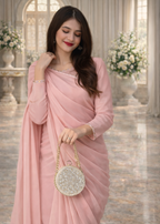 Mirror Chiffon Saree