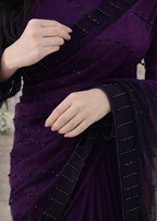 Velvet Shadow Saree