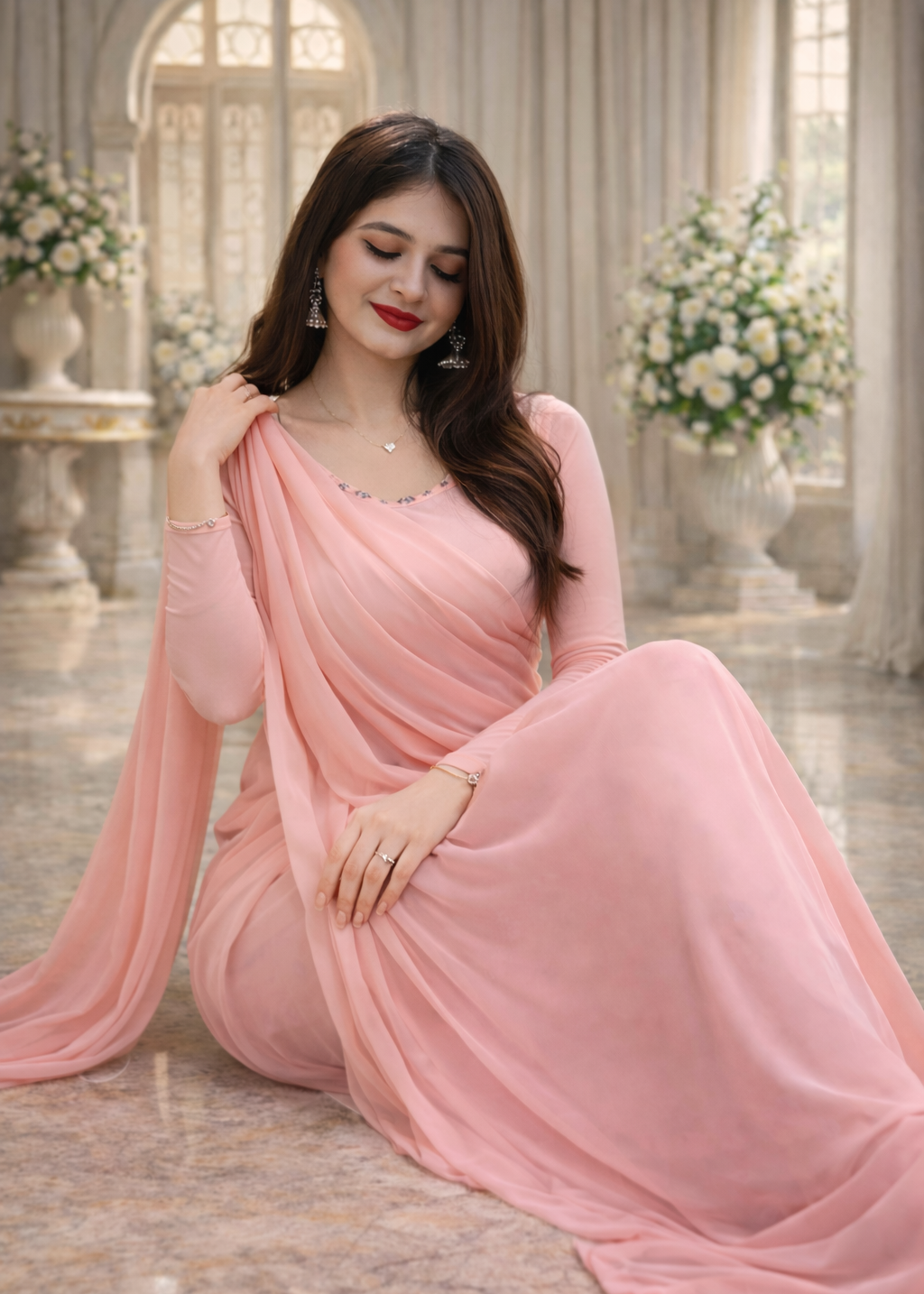 Mirror Chiffon Saree