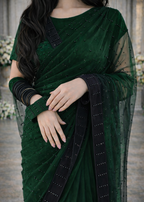 Velvet Shadow Saree