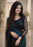Velvet Shadow Saree