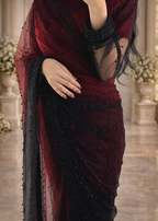 Velvet Shadow Saree