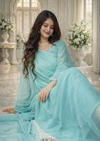 Mirror Chiffon Saree