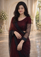 Velvet Shadow Saree