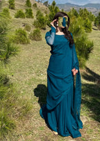 Zarif Ready to Wear Chiffon Saree I Premium Stitched Saree Set with Blouse