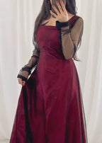 Midnight Allure 2-Piece Net and Silk Suit