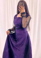 Midnight Allure 2-Piece Net and Silk Suit