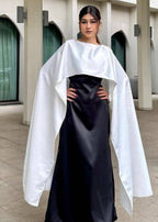 Royal Grace Cape Shawl Dress - Premium Shamoz Silk Formal Wear for Women